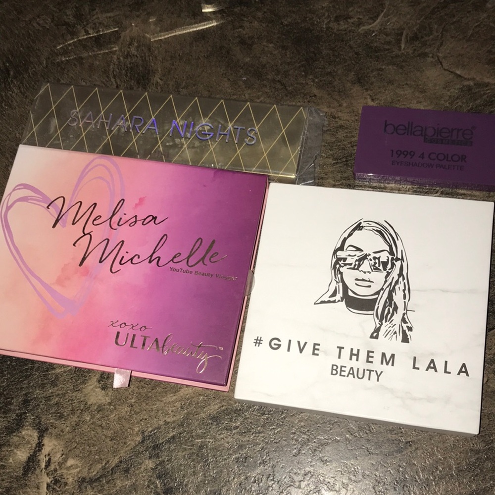 NEW 4 eyeshadow palettes BRAND NEW (ulta, give them lala, Bella Pierre, eloise)